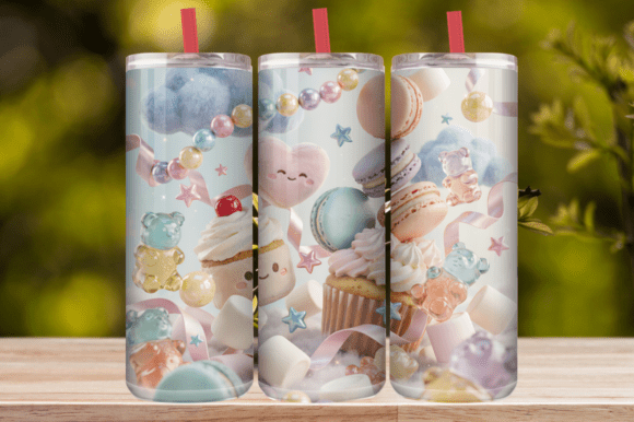 Cute Cupcake Dessert Tumbler Wrap