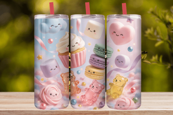 Cute Cupcake Dessert Tumbler Wrap