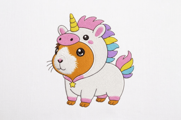 Cute Guinea Pig Embroidery Design