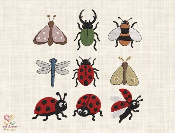 Cute Insects Embroidery Design Bundle