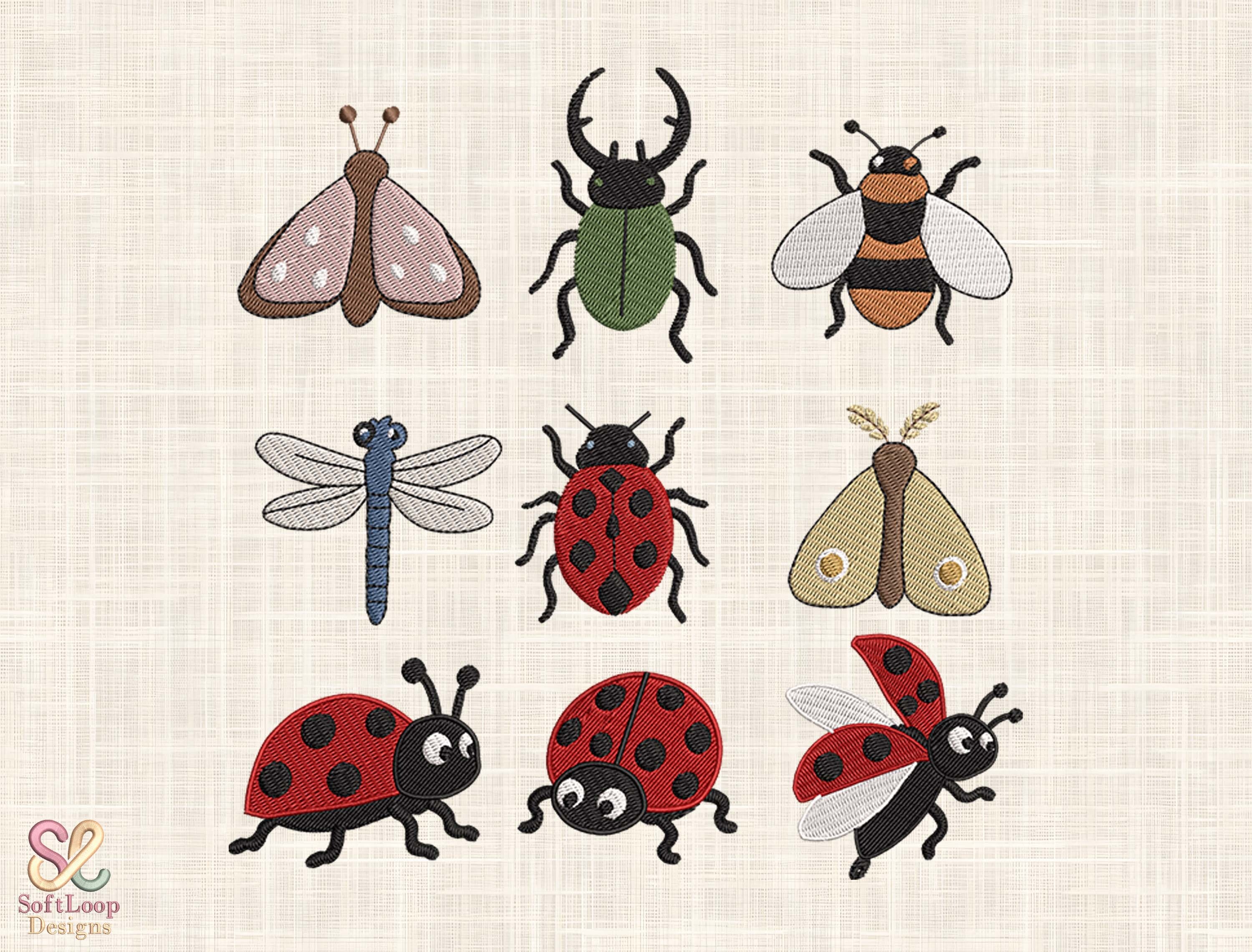 Cute Insects Embroidery Design Bundle