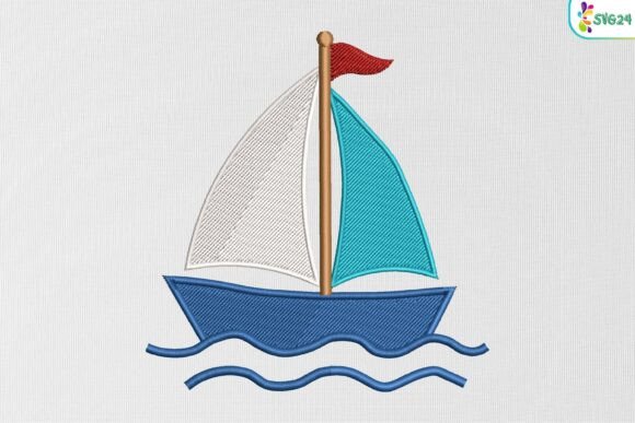 Cute Ocean Sailboat
