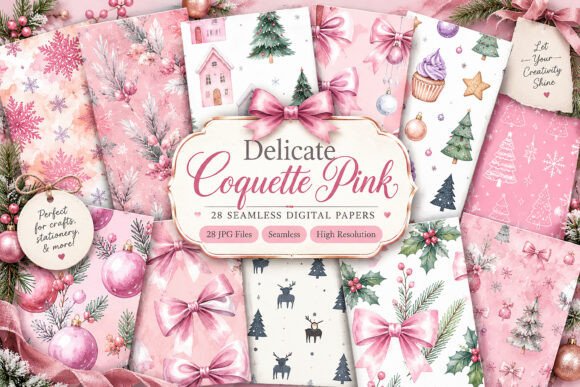 Delicate Coquette Pink Digital Seamless