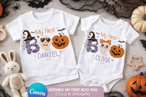 Editable My First Boo SVG Custom PNG