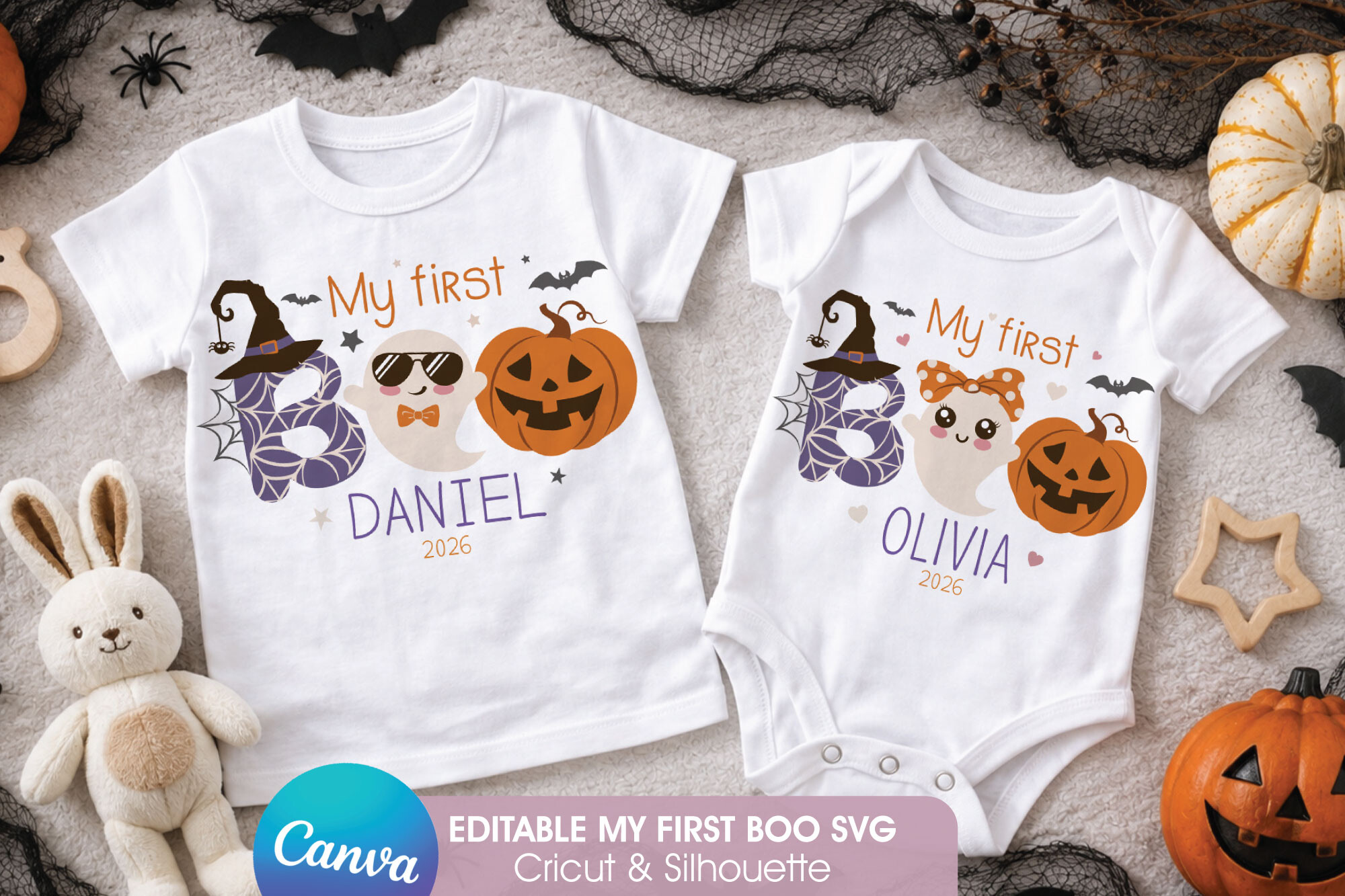 Editable My First Boo SVG Custom PNG