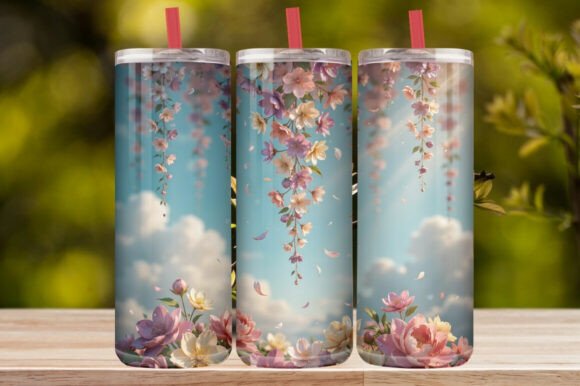 Elegant Cherry Blossom Tumbler Wrap