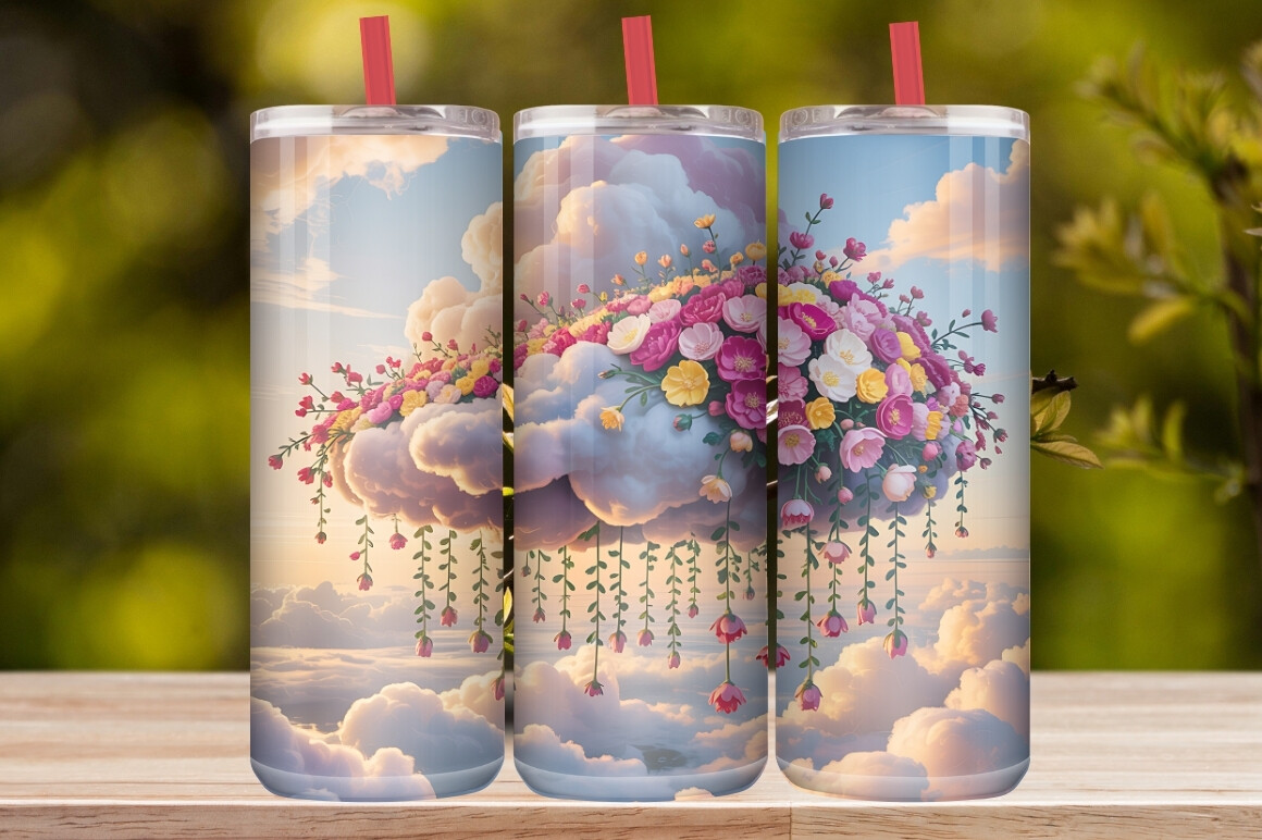 Elegant Cherry Blossom Tumbler Wrap