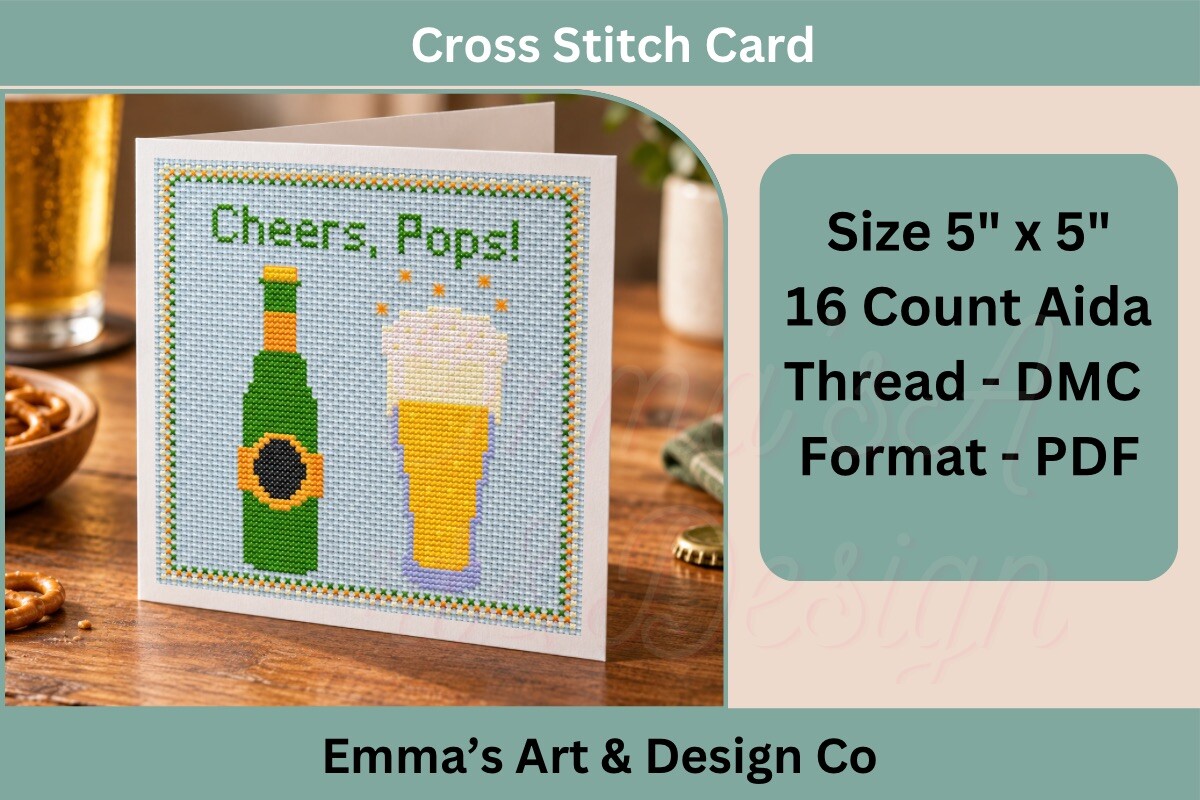 Father’s Day Cross Stitch Card