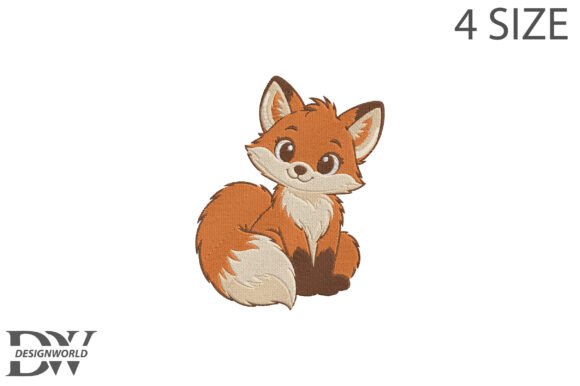 Fox Embroidery Design