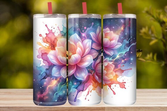 Galaxy Tropical Floral Watercolor