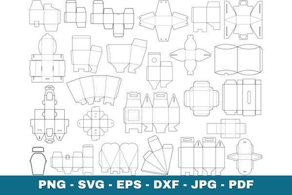 Gift Box Template SVG Bundle Cricut