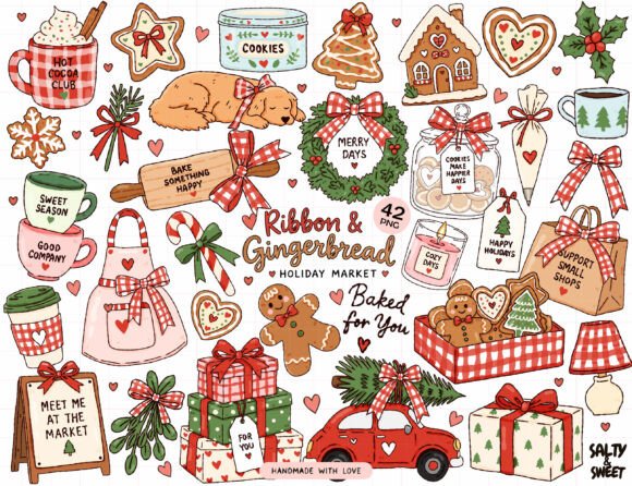 Gingerbread Christmas Clipart Bundle