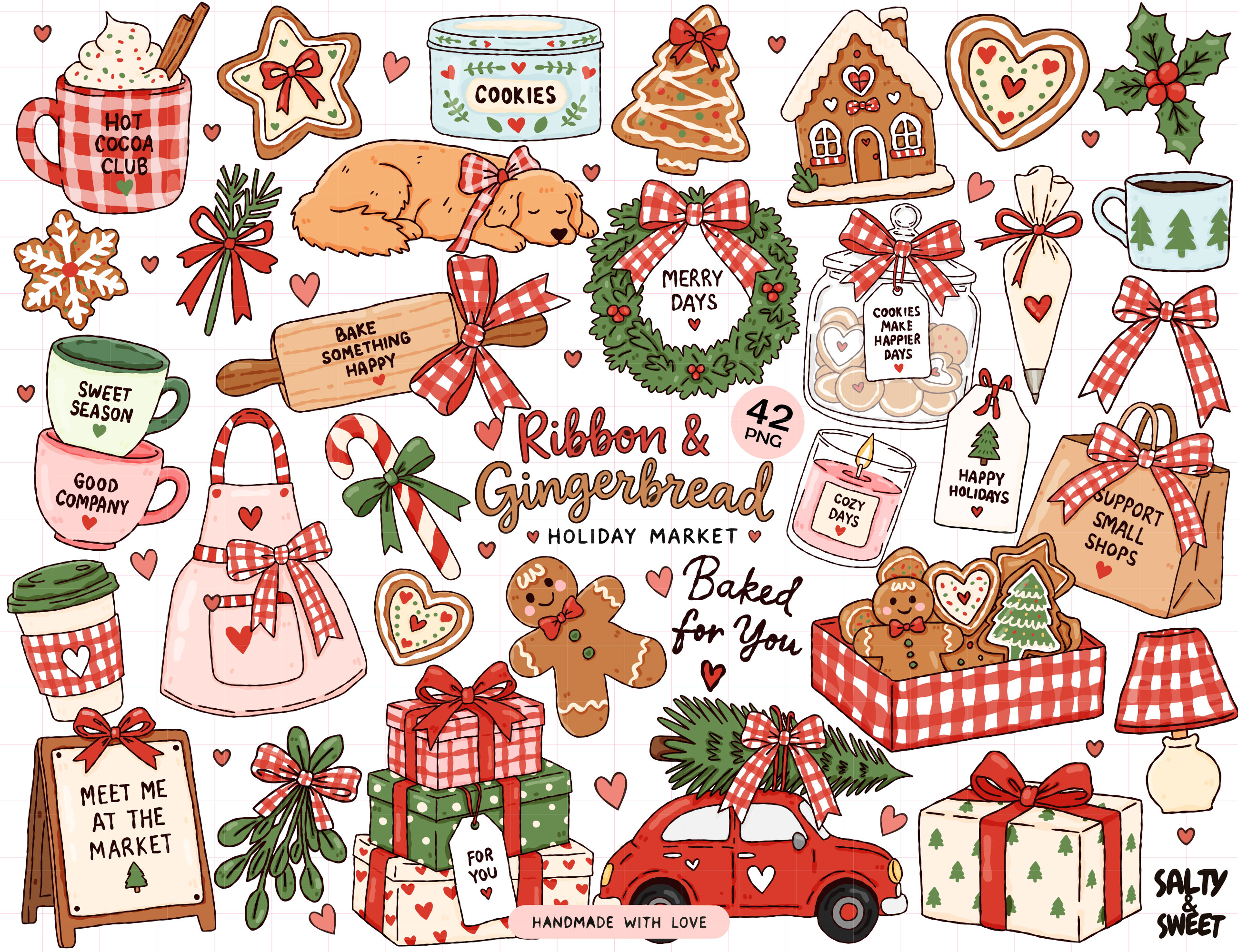 Gingerbread Christmas Clipart Bundle