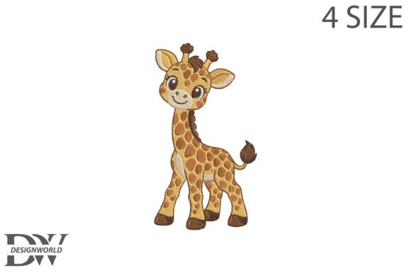 Giraffe Embroidery Design