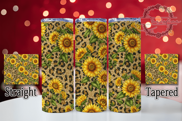 Gold Leopard Sunflower 20oz Tumbler