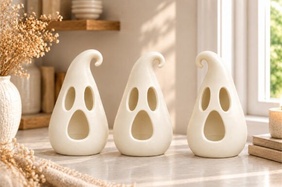 Halloween Ghost Tealight Holder 3D STL File for 3D Printing - Image 2