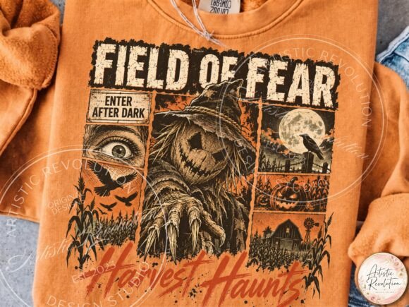 Halloween Scarecrow PNG Field of Fear