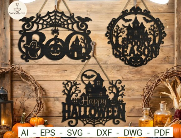 Halloween Wall Decor SVG Bundle