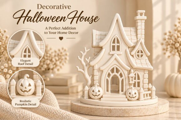 Halloween Ornament Set STL – 10 Spooky 3D Print Decor Models - Image 13