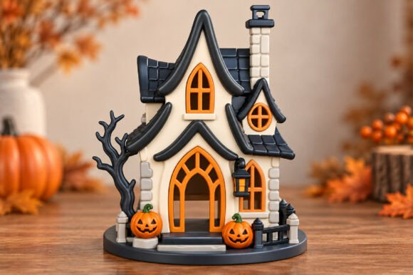 Haunted House STL - 3D Printable Halloween Decor Model - Image 2