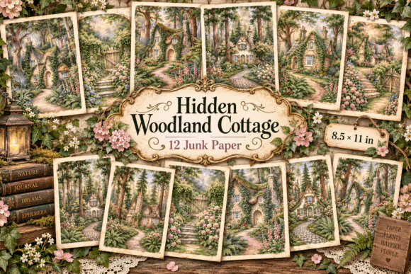 Hidden Woodland Cottage Junk Journal