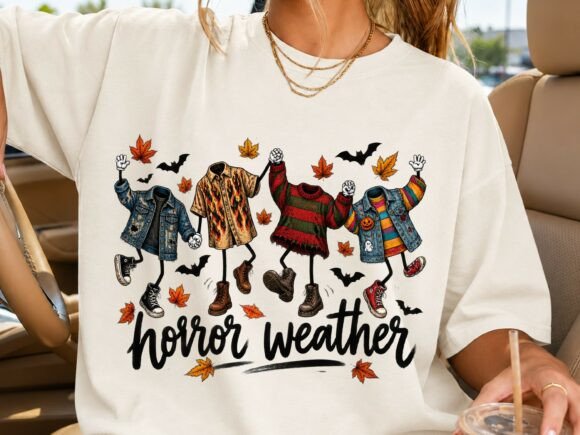 Horror Weather Fall PNG Sublimation Shir