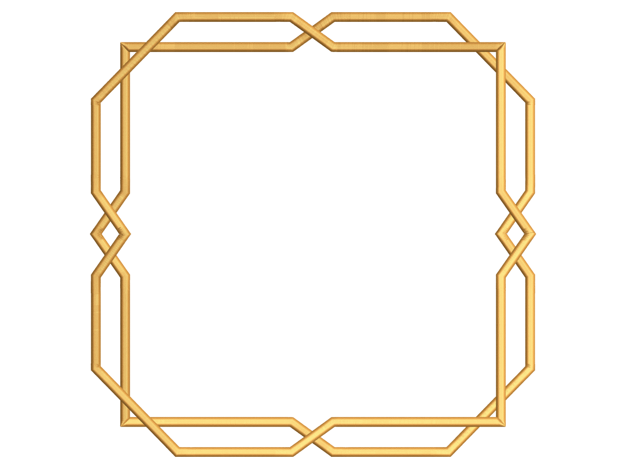 Interlaced Ribbon Square Embroidery