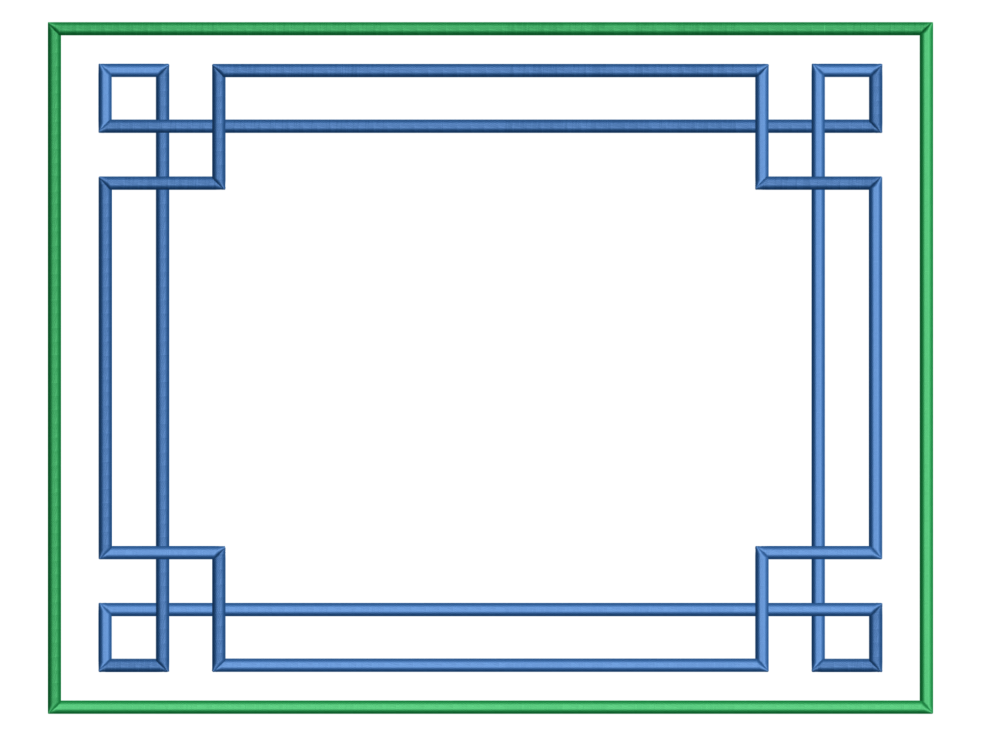 Interlaced Square Placemat Embroidery