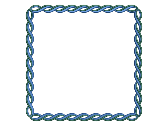 Interlaced Square Placemat Embroidery