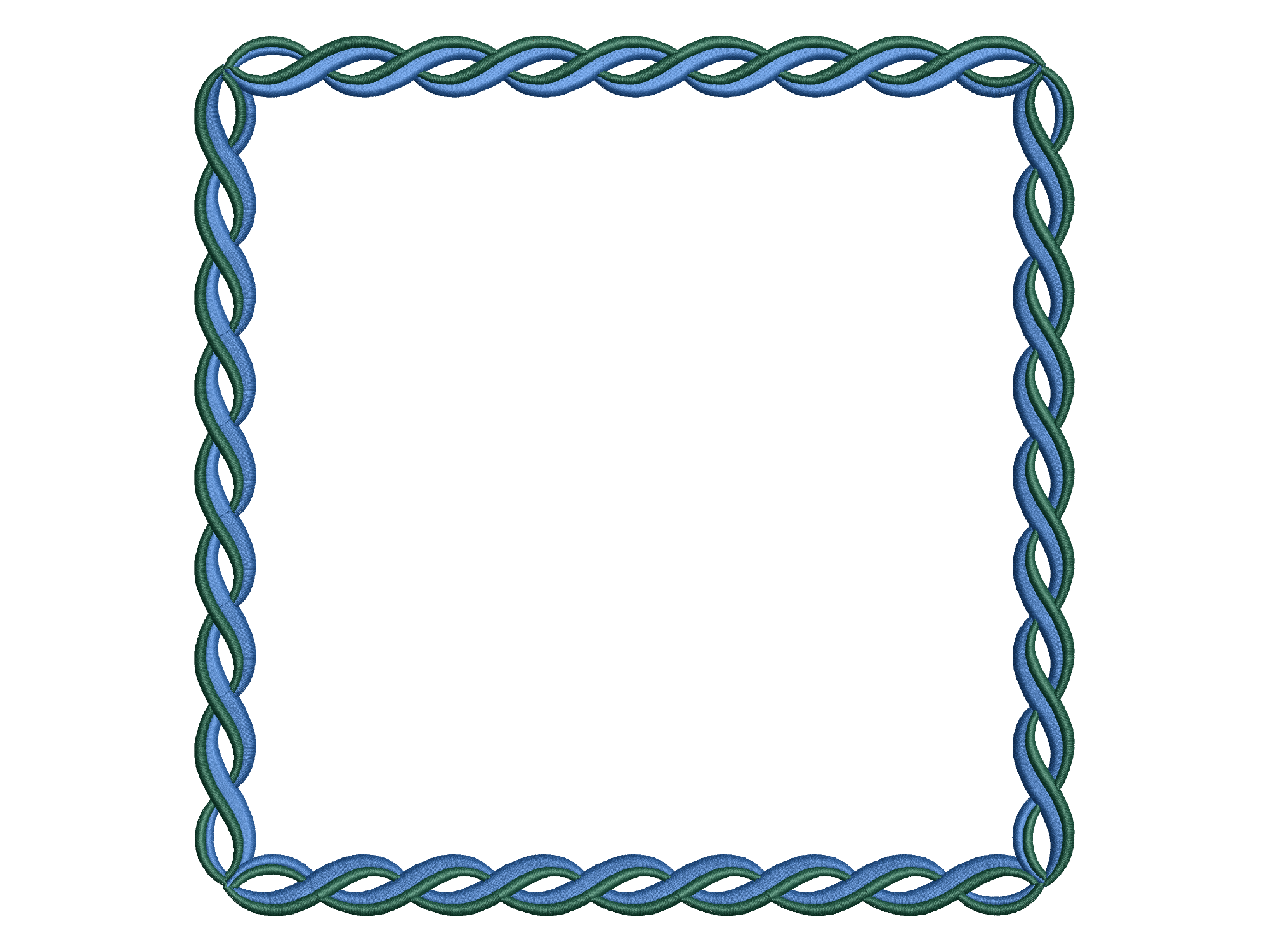 Interlaced Square Placemat Embroidery