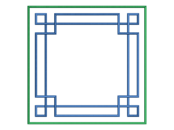 Interlocking Corner Linen Embroidery
