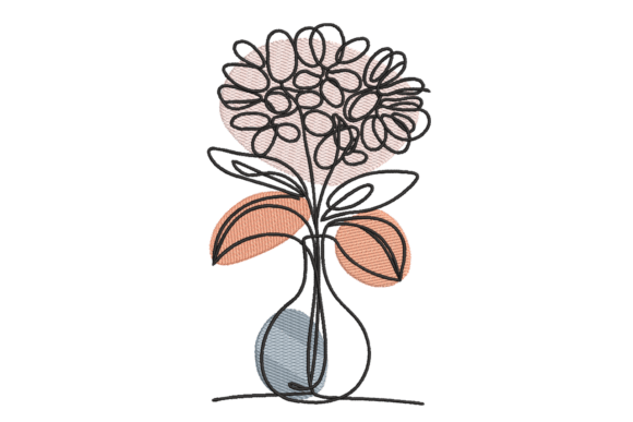 Modern Abstract Floral Vase