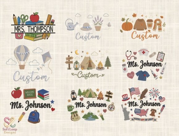 Personalized Embroidery Design Bundle