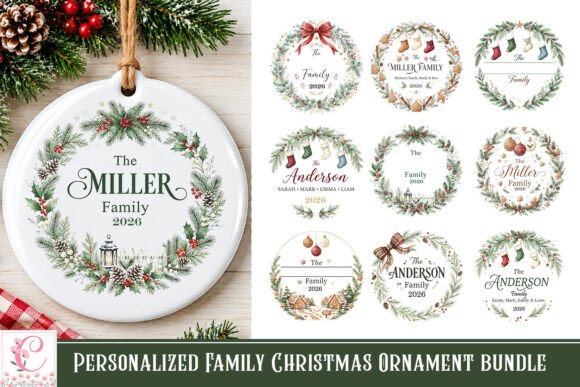 Personalized Family Christmas Ornament