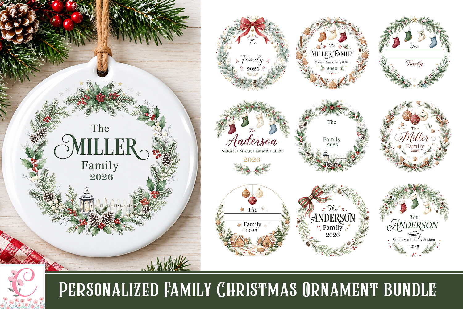 Personalized Family Christmas Ornament