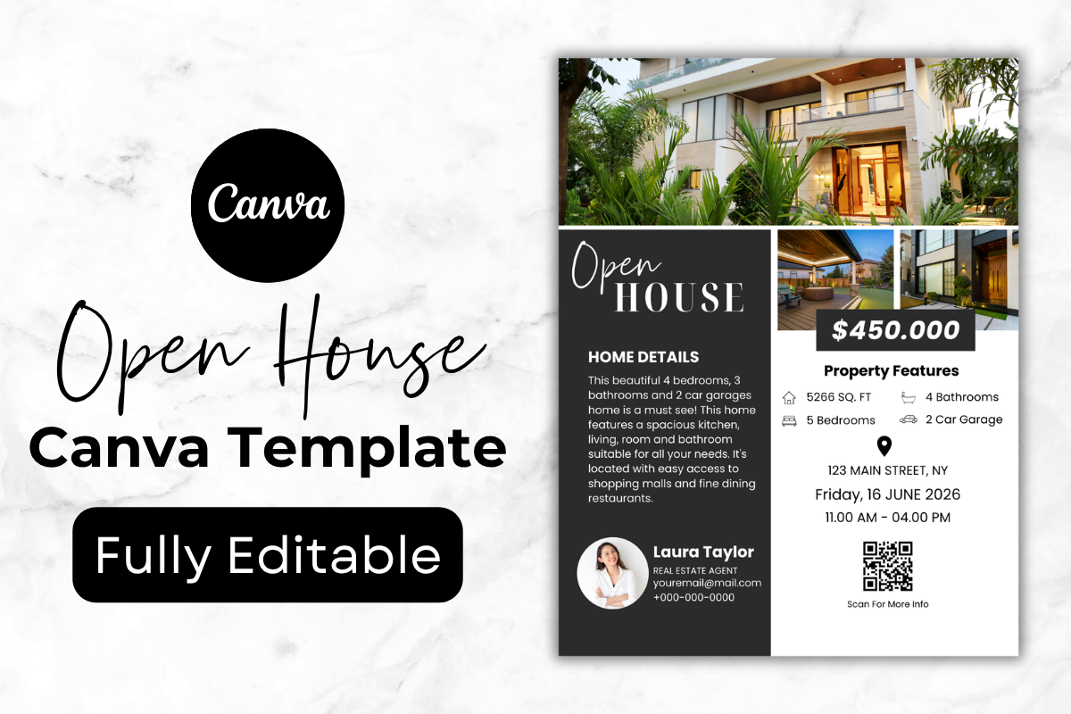 Real Estate Open House Flyer Template