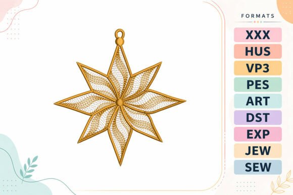 Ripple Christmas Star Ornament