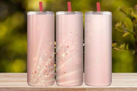 Rose Gold Glitter Tumbler Wrap