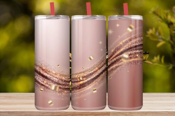 Rose Gold Glitter Tumbler Wrap