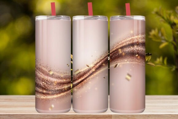 Rose Gold Glitter Tumbler Wrap