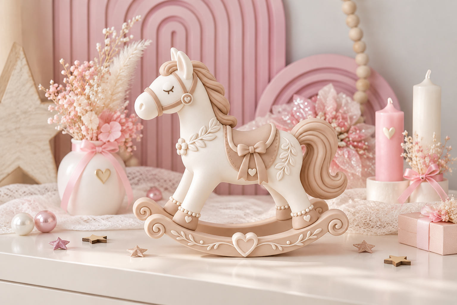 Elegant Rocking Horse STL 3D Print Model for Nursery & Home Decor - Image 6