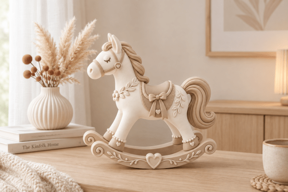 Elegant Rocking Horse STL 3D Print Model for Nursery & Home Decor - Image 3