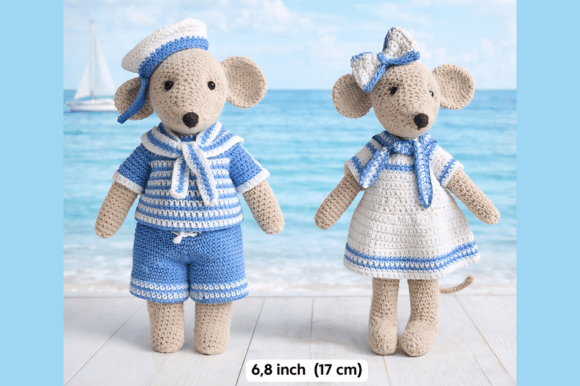 Sailor Mouse Crochet Outfit Pattern PDF