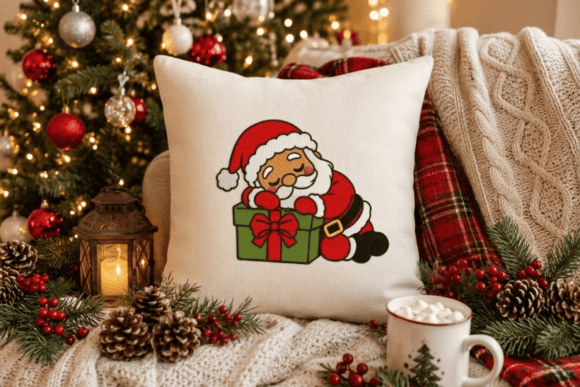 Santa Christmas Gift Embroidery Design