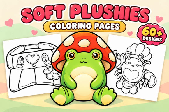Soft Plushies Coloring Pages – Volume 1
