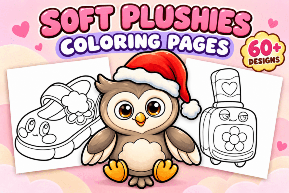 Soft Plushies Coloring Pages – Volume 3