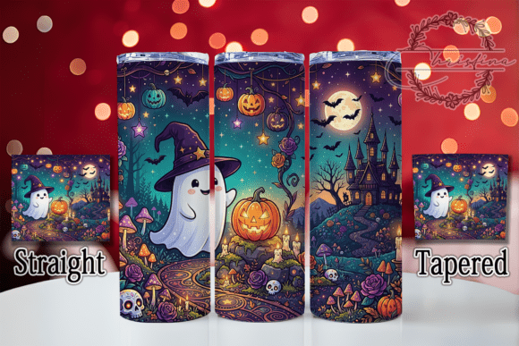 Spooky Cute Ghost Witch 20oz Tumbler