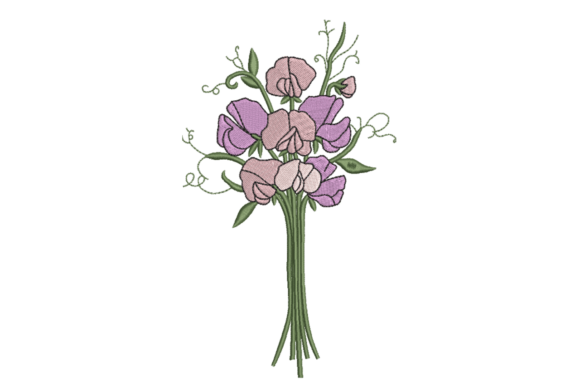 Sweet Pea Flower Bouquet