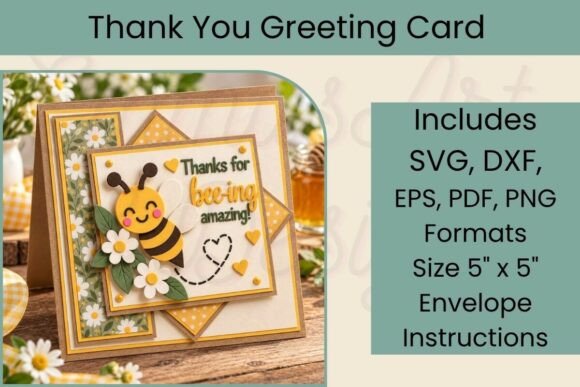 Thank You Bee SVG Card