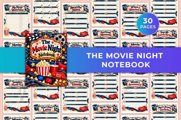 The Movie Night Notebook KDP Interiors